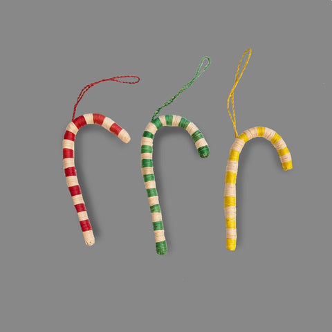 Candy Cane Ornaments - Set of 3