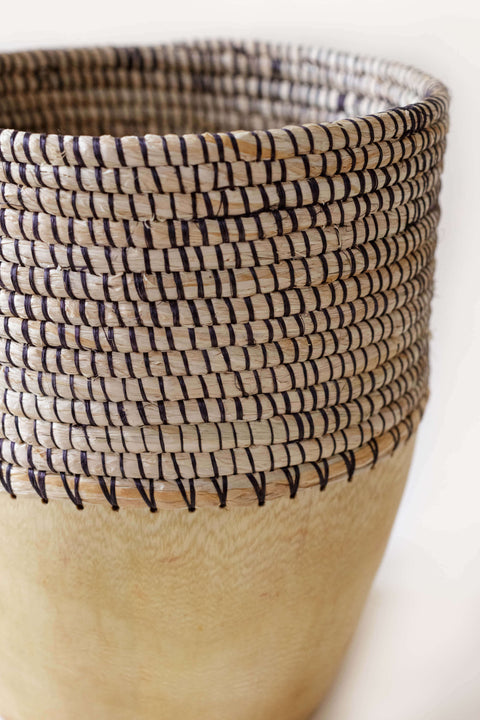 Copabu Wooden + Woven Tall Vessel