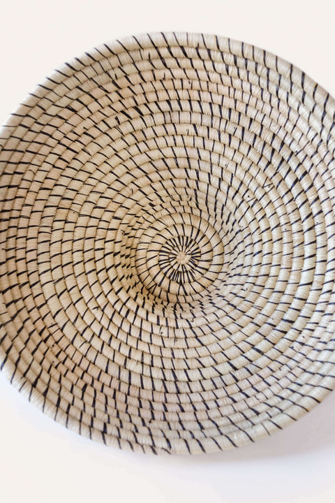 Raffia Pedestal Basket