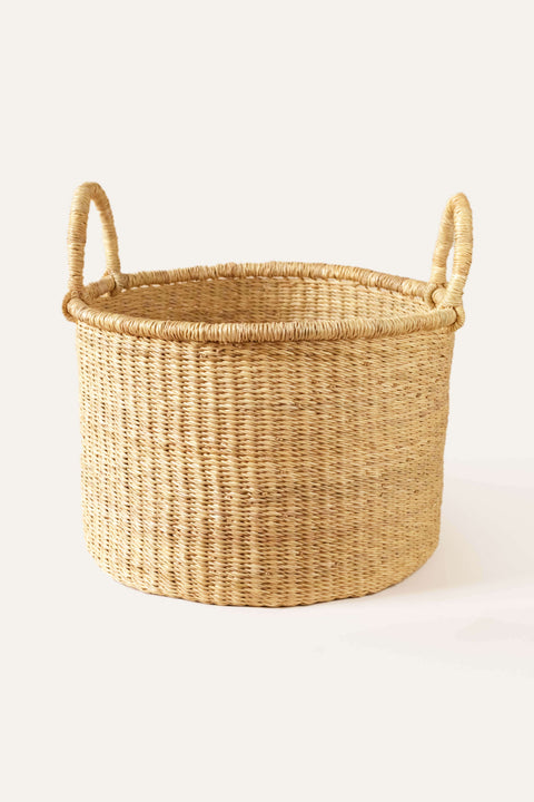 Bolga Floor Basket with Handles