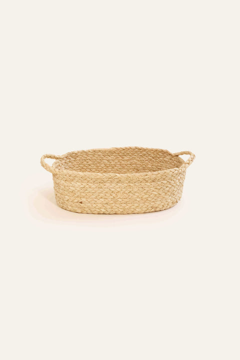 Set of 3 Nesting Braided Raffia Trays