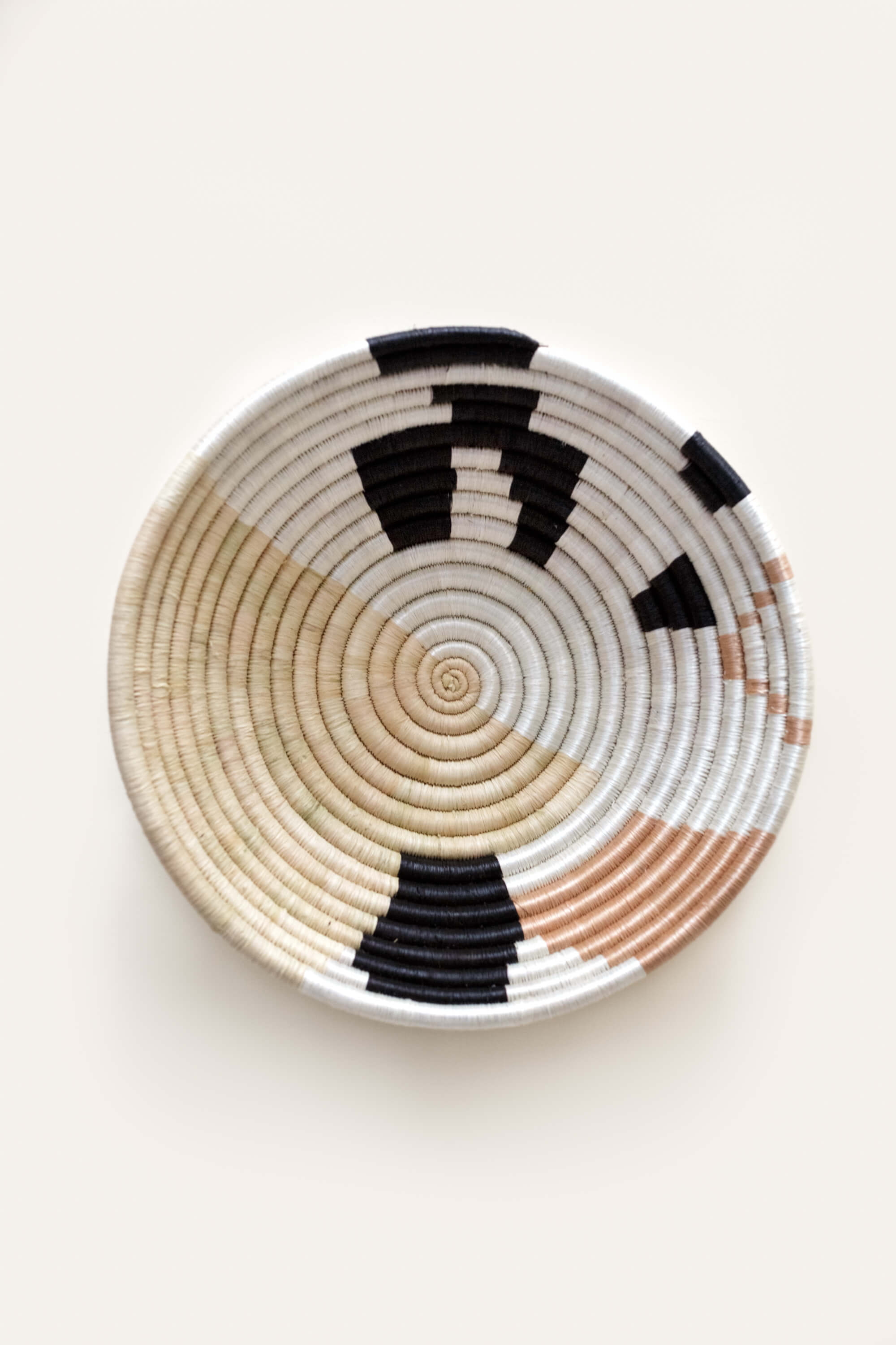 Abstract Form Plateau White Basket - Indego Africa