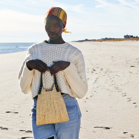 Mini Embe Braided Raffia Tote