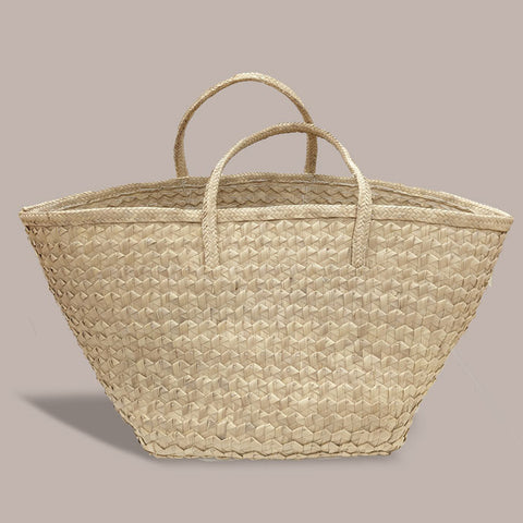 Sabi Triangle Fold Weave Palm Tote