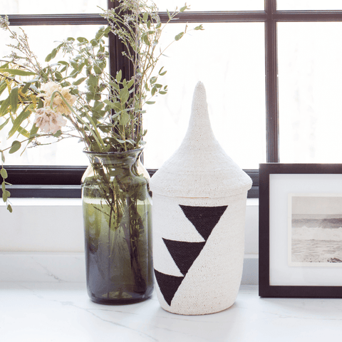Beaded Triangle Peace Basket