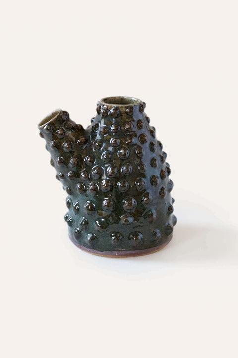 Gatagara Studded Vase in Olive