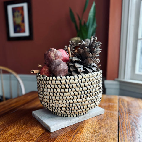 Coiled Raffia Centerpiece Bowl