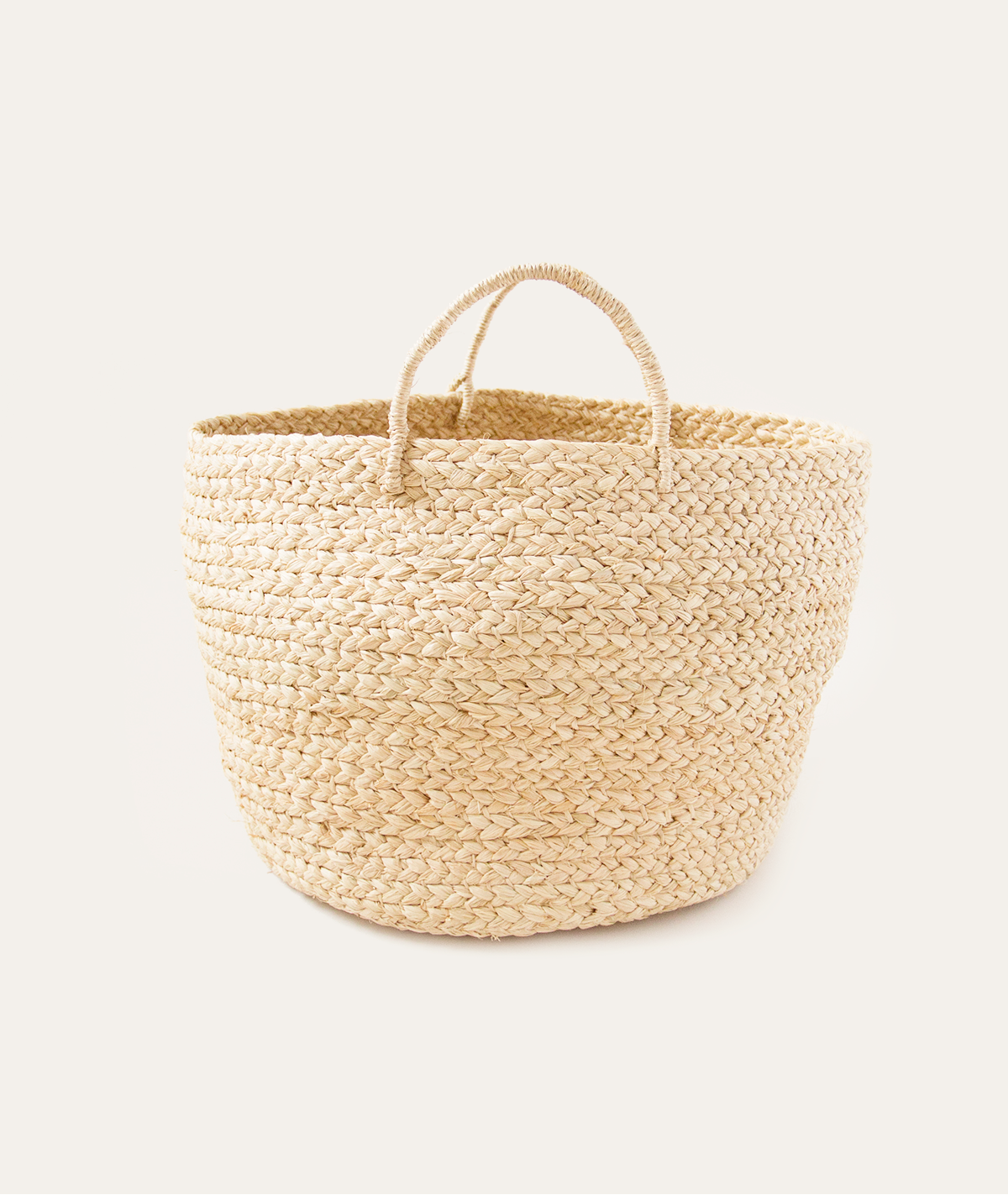 Small Braided Raffia Basket