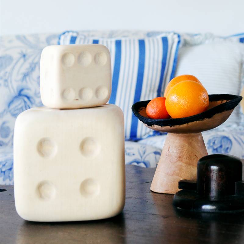 Wooden Decorative Dice - Set of 2 - Thumbnail 2