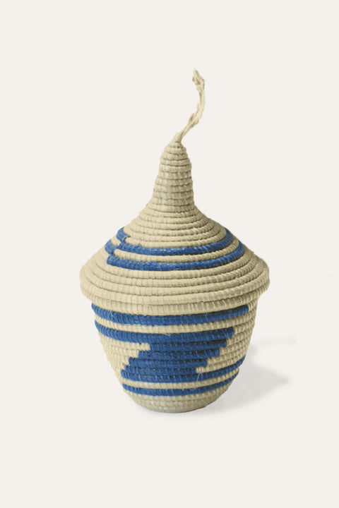 Peace Basket Ornament in Blue