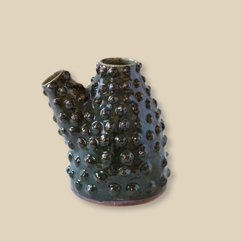 Gatagara Studded Vase in Olive