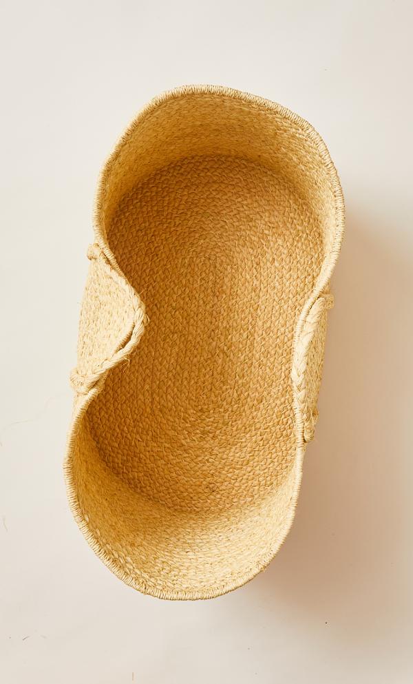 Indego Africa Braided Raffia Floor Basket - Thumbnail 2