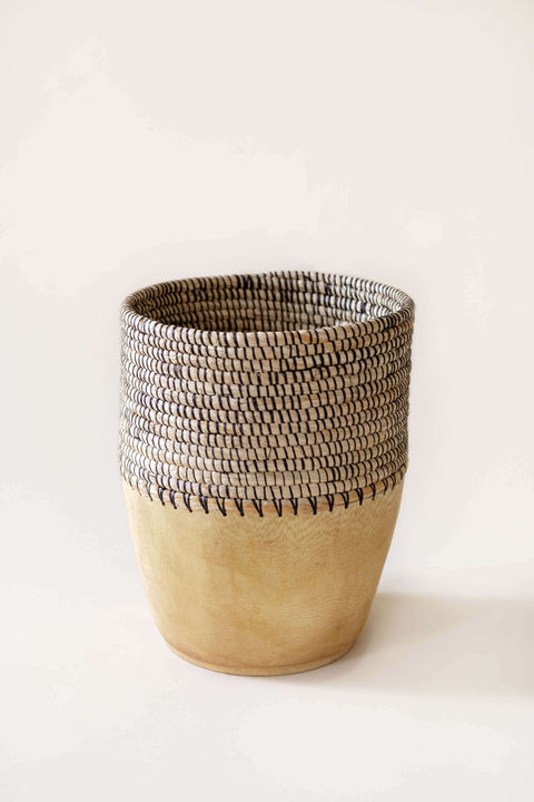 Copabu Wooden + Woven Tall Vessel