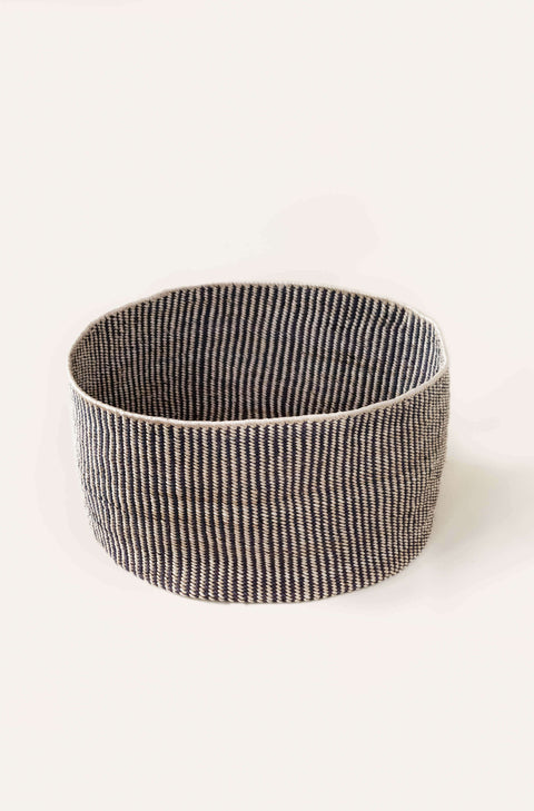 Navy Stripe Banana Basket