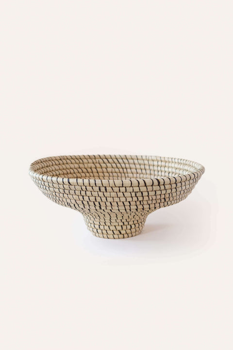 Raffia Pedestal Basket