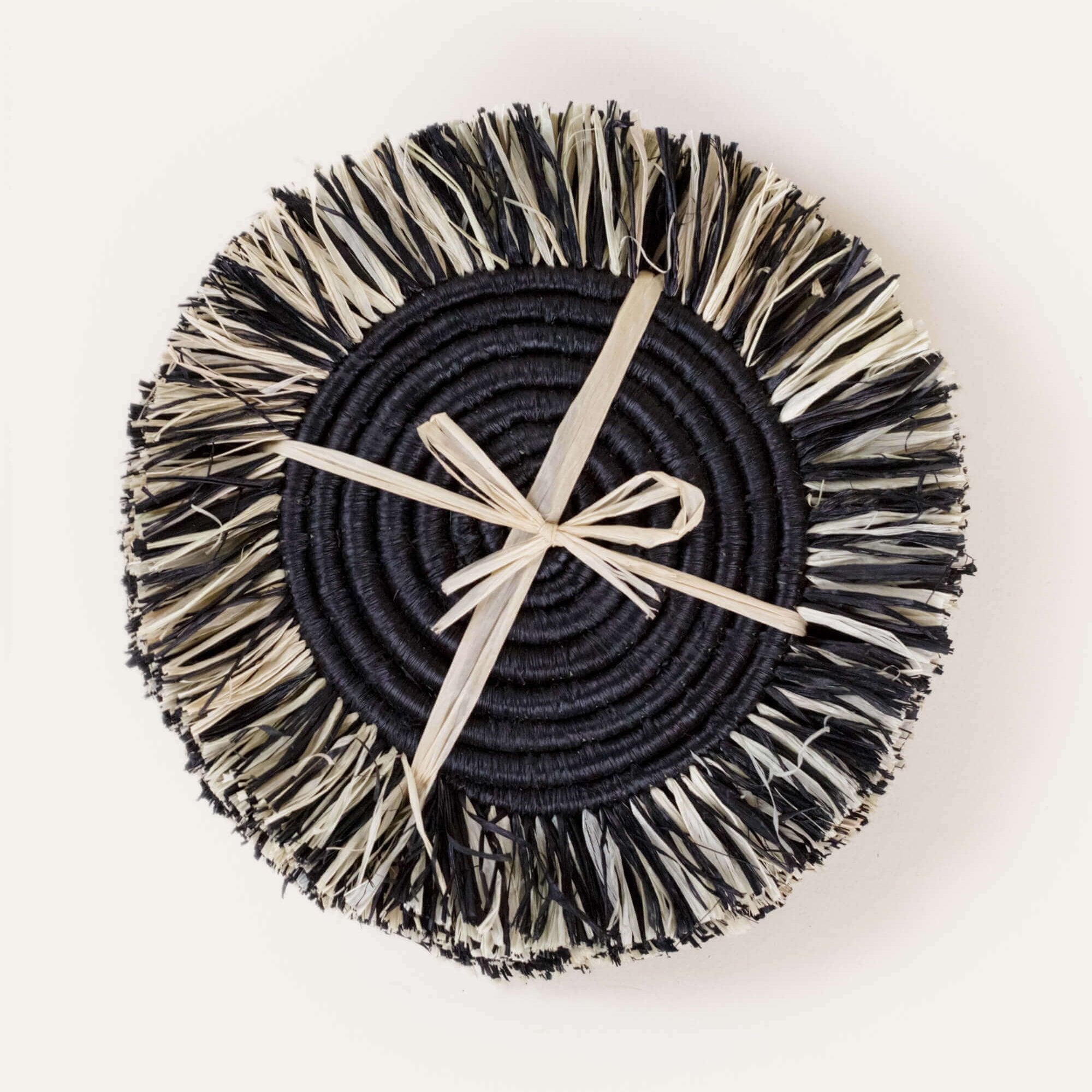 Raffia Fringe Set of 4 Coasters - Thumbnail 5