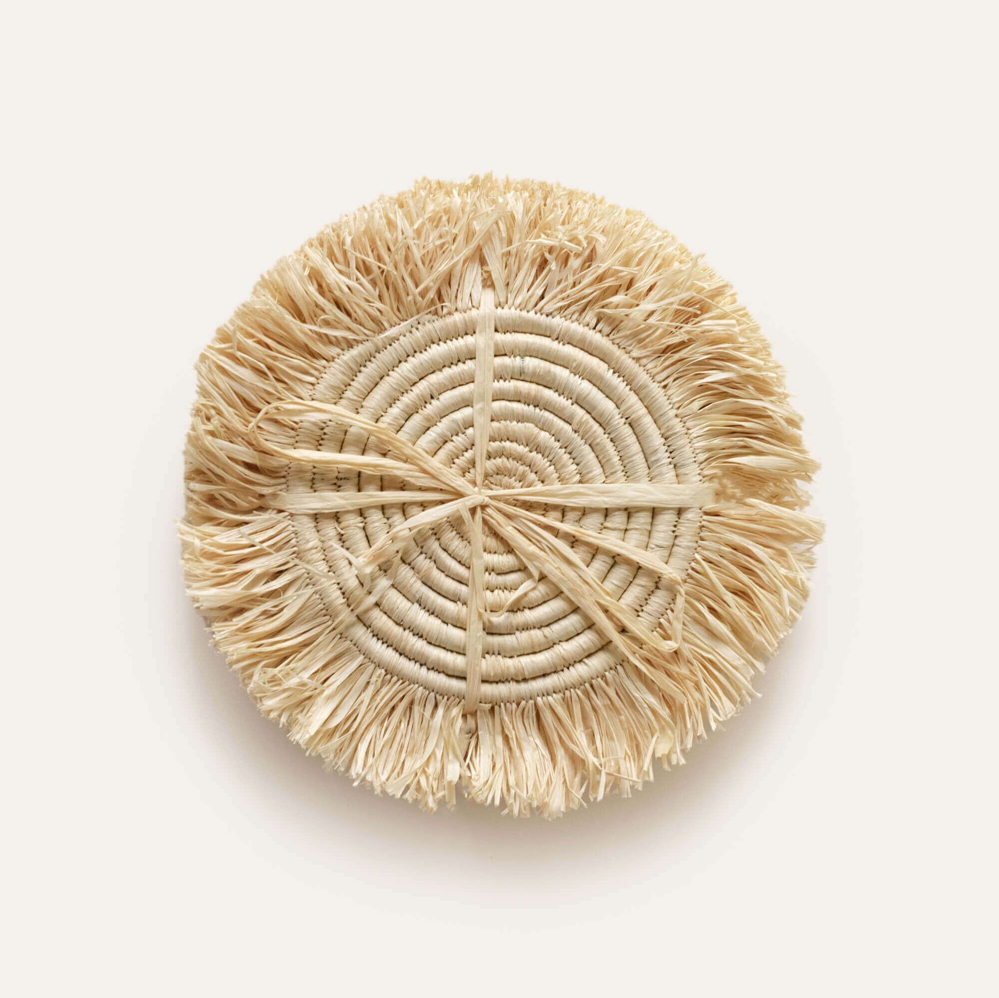 Raffia Fringe Set of 4 Coasters