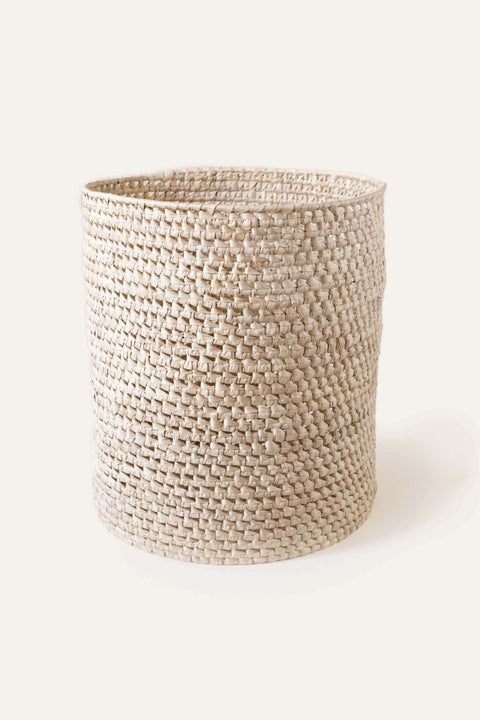 Large Open Weave Palm Leaf Basket