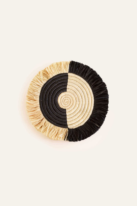 Two Tone Split Fringe Coasters - Set of 4