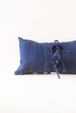 Ikat & Indigo Striped Pillow